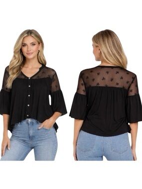 052 NWT 1X Kim & Cami Top